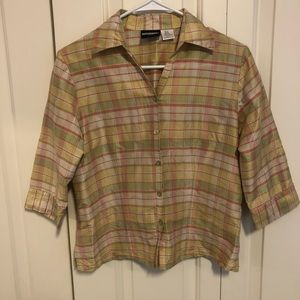 3/4 sleeved 100% silk blouse